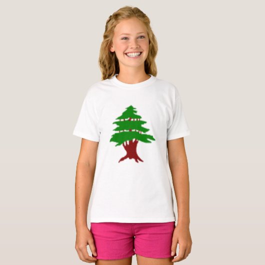 Ceder van Libanon Premium Patriottisch beeld T-shi T-shirt (Voorkant volledig)