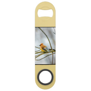 Cederpestvogel - Originele Foto Speed Flessenopener