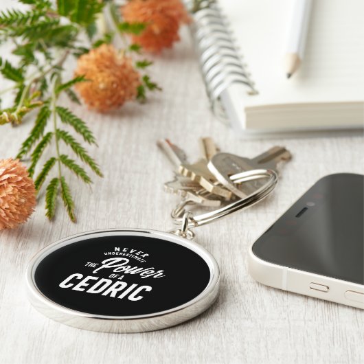 Cedric Persoonlijke naam Birthday Gift Sleutelhanger (Zijkant)