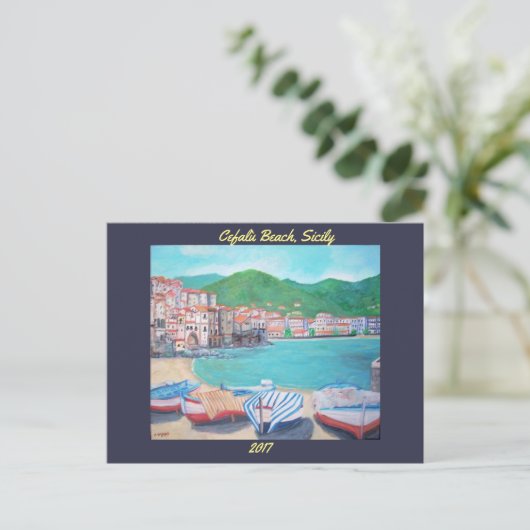 Cefalù Beach - briefkaart (Staand voorkant)