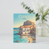 Cefalu Haven Italië Briefkaart (Staand voorkant)