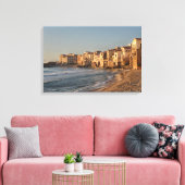 Cefalu, kustplaats Sicilië Canvas Afdruk (Insitu (Woonkamer))