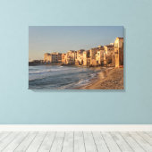 Cefalu, kustplaats Sicilië Canvas Afdruk (Insitu (Houten vloer))