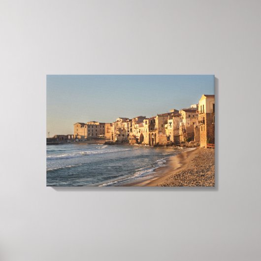Cefalu, kustplaats Sicilië Canvas Afdruk (Voorkant)