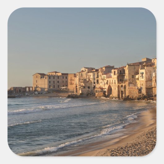Cefalu, kustplaats Sicilië Vierkante Sticker (Voorkant)