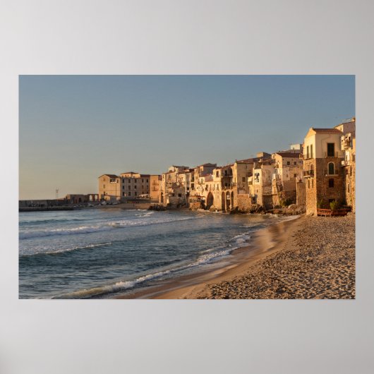 Cefalu, kuststad in Sicilië Poster (Voorkant)