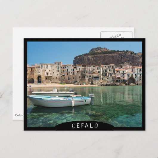 Cefalu kuststad Sicilië Briefkaart (Voorkant / Achterkant)