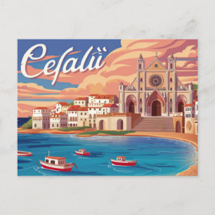 Cefalu, Sicilië, Italië Briefkaart