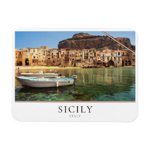 Cefalu stad in Sicilië in Italië Magneet