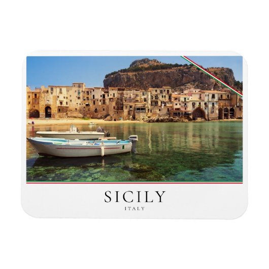 Cefalu stad in Sicilië in Italië Magneet (Horizontaal)