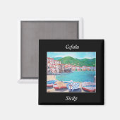 Cefalu strandmagneet magneet (Voorkant / Achterkant)
