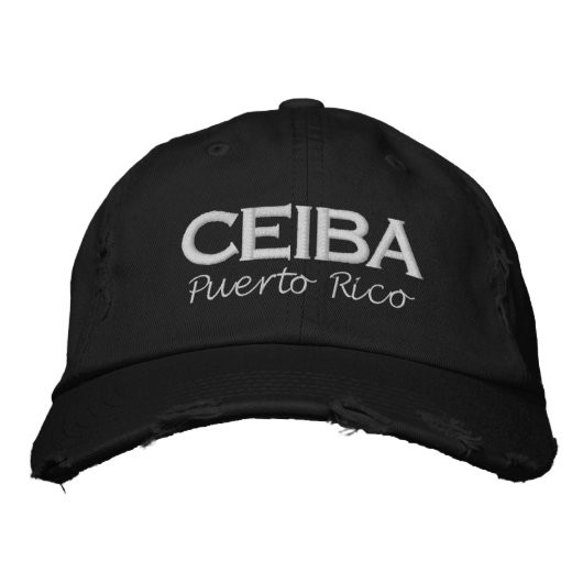 Ceiba Puerto Rico Embroide Baseball Pet (Voorkant)