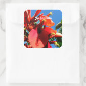 Ceibo Vierkante Sticker (Tas)