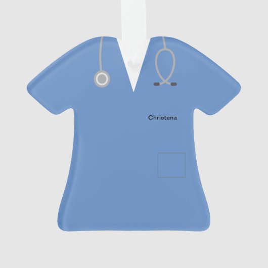 Ceil Blue persoonlijke medische scrubs novelty Ornament (achterkant)