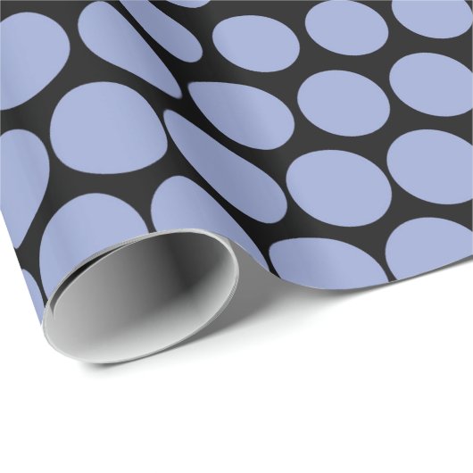 Ceil Polka Dot Modern Black Cadeaupapier (Rol Hoek)