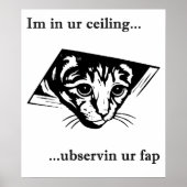 Ceiling Cat ubservin u... Poster (Voorkant)