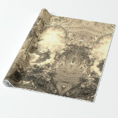 Ceiling Chiesa del Gesù – Battista Gaulli – gold Cadeaupapier (Uitgerold)