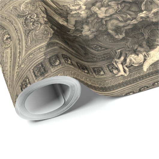 Ceiling Chiesa del Gesù – Battista Gaulli – gold Cadeaupapier (Rol Hoek)
