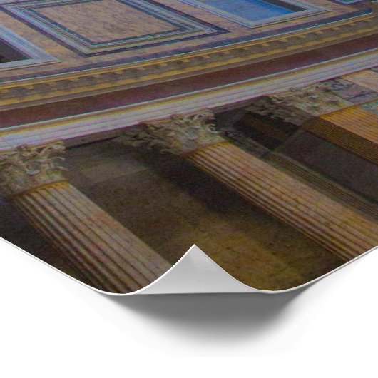Ceiling of the Pantheon in Rome, Italy. Poster (Hoek)