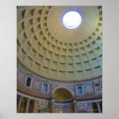 Ceiling of the Pantheon in Rome, Italy. Poster (Voorkant)