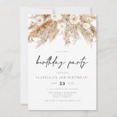 CEIRA Bohemian Desert Pampas Gras Verjaardagsfeest Kaart (Voorkant)