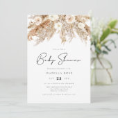 CEIRA Bohemian Desert Pampas Grass Baby shower Kaart (Staand voorkant)