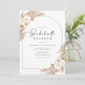 CEIRA Bohemian Pampas Grass Bachelorette Weekend Kaart (Staand voorkant)