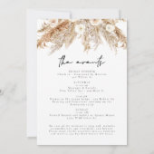 CEIRA Bohemian Pampas Grass Bachelorette Weekend Kaart (Achterkant)