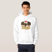 Cek en aardbei hoodie (Voorkant volledig)