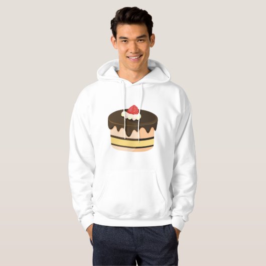 Cek en aardbei hoodie (Voorkant volledig)