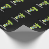 Cel-lery Phone Funny Celery Veggie Pun Dark BG Cadeaupapier (Hoek)