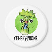 Cel-lery Phone Funny Celery Veggie Pun Magneet (Voorkant)