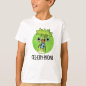 Cel-lery Phone Funny Celery Veggie Pun T-shirt (Voorkant)