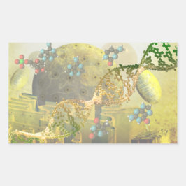 Cel met DNA-stickers Rechthoekige Sticker