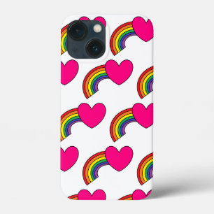 Cel-telefoondraagtas met regenbogen en warmroze ha Case-Mate iPhone case