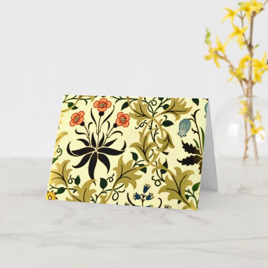 Celadine,  William Morris patroon, Kaart (Gele Bloem)