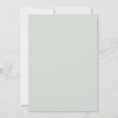 Celadon Abrikozen Pioen Huwelijk Kaart (Achterkant)