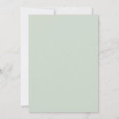 Celadon Aqua Bloemblad Bruiloft Kaart (Achterkant)