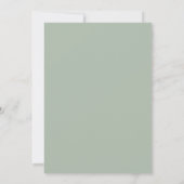Celadon Azuur Geschilderd Bruiloft Kaart (Achterkant)
