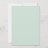 Celadon Blauwe Regen Trouw Kaart (Achterkant)