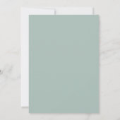 Celadon Bloem Bruiloft Kaart (Achterkant)