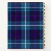Celadon Blue Pset Tartan Golden Monogrammed Notitieboek (Achterkant)