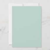 Celadon Blush Bloemblad Bruiloft Kaart (Achterkant)