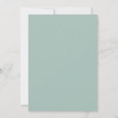 Celadon Crème Roos Bruiloft Kaart (Achterkant)