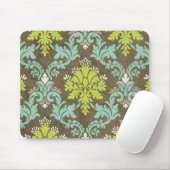  Celadon en Aqua Damask Muismat (Met muis)