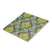  Celadon en Aqua Damask Tegeltje (Zijkant)