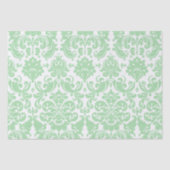 Celadon en White Elegant Damask Pattern Tissuepapier (Voorkant)