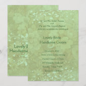 Celadon  Floral Wedding Uitnodiging (Voorkant / Achterkant)