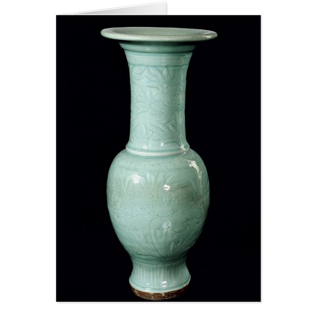 Celadon glazen vase, Yuan Dynasty (Voorkant)