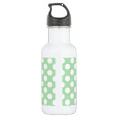 Celadon Green Polka Dots; Chalkboard look Waterfles (Achterkant)